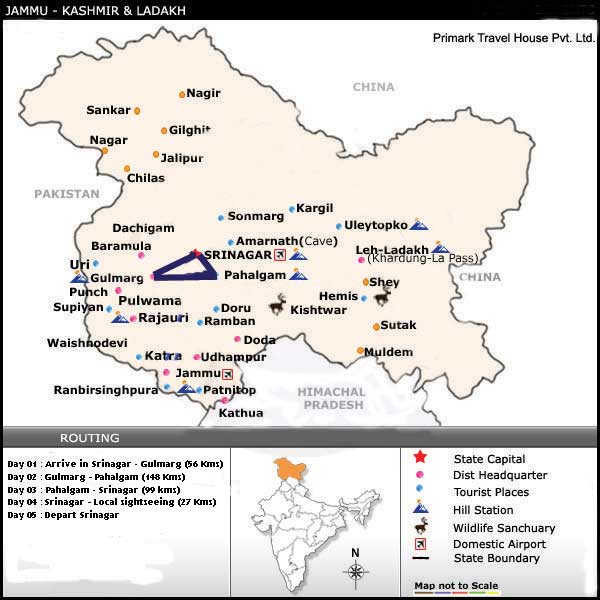 Explore Kashmir Map