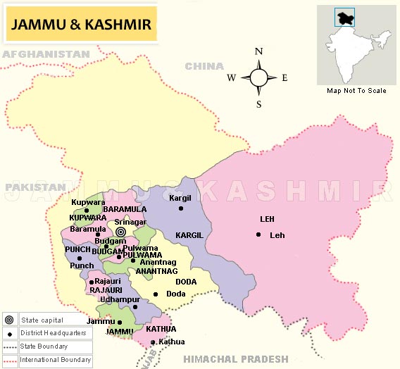 Kashmir Tourist Map