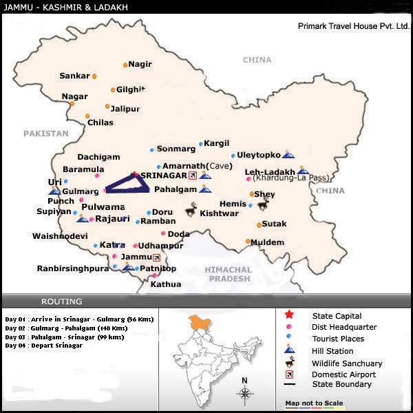 Kashmir Delights Map