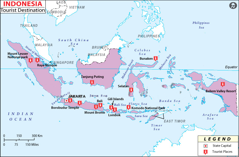 Indonesia Tourist Map